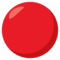 Red Circle emoji on Emojione